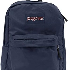 JanSport SuperBreak One Backpack Navy - Durable Lightweight Bag with Main Compartment - Premium Travel Backpack