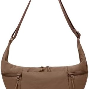 Women's VONAL Nylon Crescent Crossbody Bag for Slouchy Shoulder Hobo, Lightweight Moon Bag Dumpling Sling Purse | VONAL
