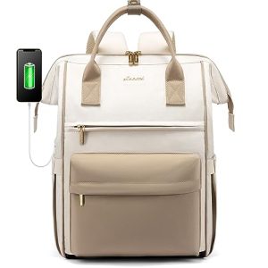 LOVEVOOK 15.6 Pouces Sac à Dos Ordinateur Portable Voyage Oeko-Tex AntiVol Étanche Voyages Travail École Kaki